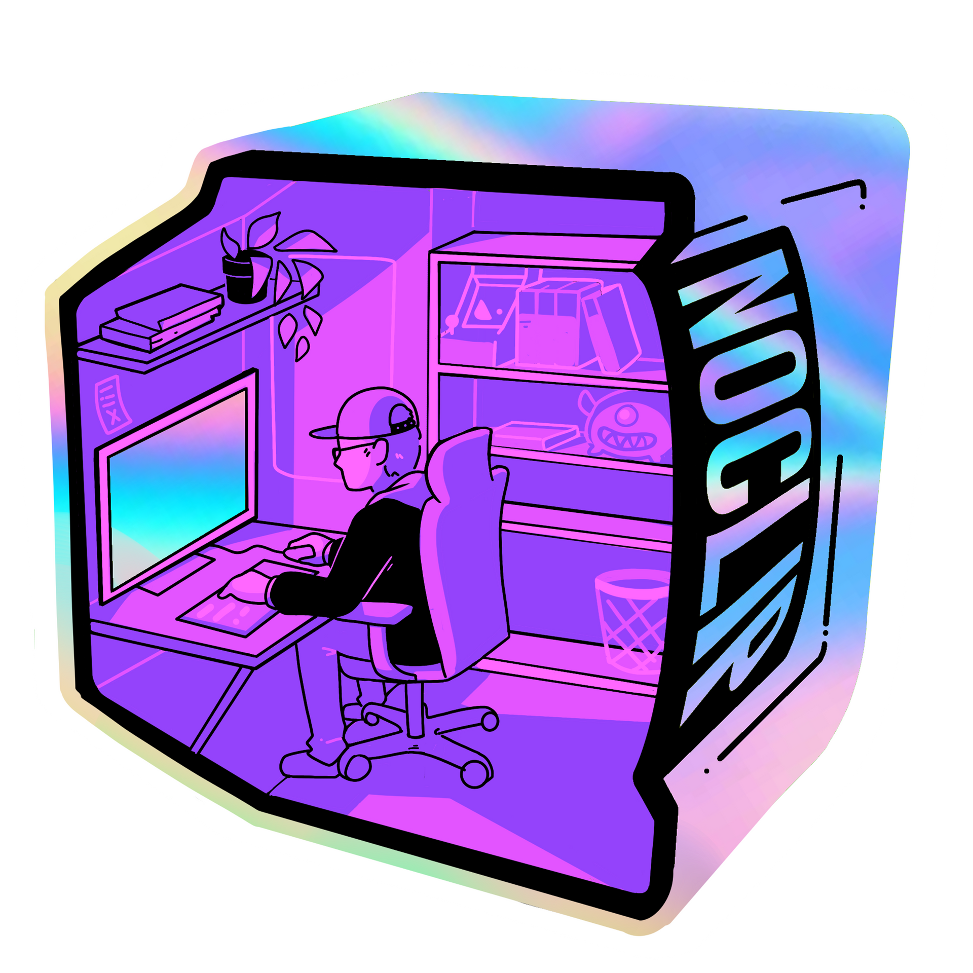 noclip Sticker by Laragon11